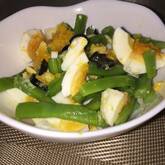 サヤインゲンとゆで卵のサラダ