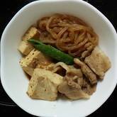 たっぷり野菜と一緒に！味しみ肉豆腐