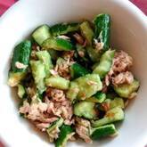 たたきキュウリとツナのサラダ