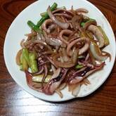 ゲソとアスパラのバターじょうゆ