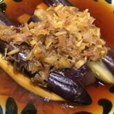 蒸しナスのミョウガソース