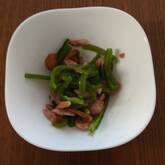 超簡単副菜！ピーマンとハムの塩炒め