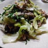 キャベツと豚肉のピリ辛みそ炒め