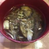 ナスとミョウガのみそ汁