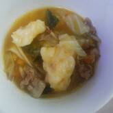 つるつるもちもち食感 すいとん汁　15分で出来る 簡単レシピ