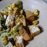 野沢菜と卵の炒め物