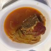 トマトソースのやわらかロールキャベツ