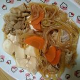 たっぷり野菜と一緒に！味しみ肉豆腐