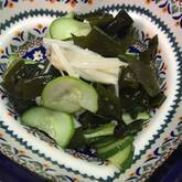 キュウリとエノキの酢の物