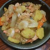 鮭と野菜のみそ炒め