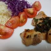 鶏もも肉の塩焼き