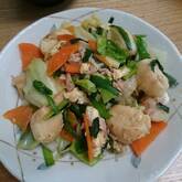 麩とツナの卵炒め