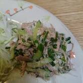 たたきキュウリとツナのサラダ