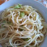 春キャベツのガーリックパスタ