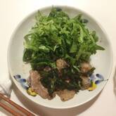 豚肉のニラソースがけ