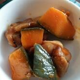 カボチャと鶏肉のピリ辛炒め