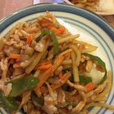 細切り豚肉と野菜炒め