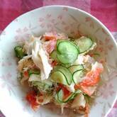 キュウリとカニカマの酢の物