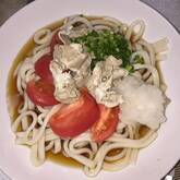 さっぱり！トマトと冷しゃぶのうどん