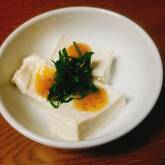 豆腐の香味みそのせ