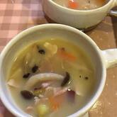 たっぷりキノコの豆乳スープ