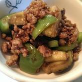 ひき肉とナスの簡単みそ炒め