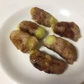 サツマイモの豚肉巻き