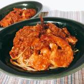 エビとトマトのチーズパスタ