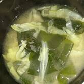 刻みキャベツのみそ汁