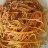 エビとトマトのチーズパスタ