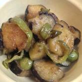 ナスとピーマンのみそマヨ炒め