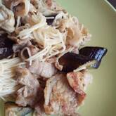ナスと豚肉のみそ素麺