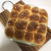 紫芋とカボチャの2色のちぎりパン