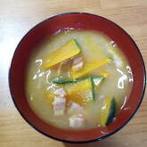 焼きカボチャのみそ汁