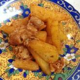 豚とジャガイモのソテーケチャップ和え