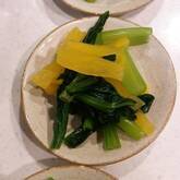 小松菜とたくあん和え