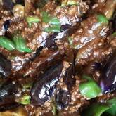 ナスの中華風キーマカレー