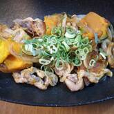 カボチャと豚肉の炒め煮