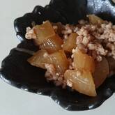 大根ステーキの肉みそがけ