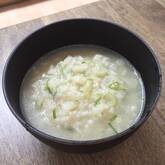 ショウガとカブの押し麦がゆ