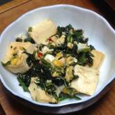 豆腐とホウレン草の卵とじ