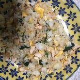 鮭とホウレン草のチャーハン