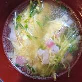 豆苗の卵スープ