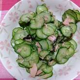 キュウリとツナのマスタードサラダ