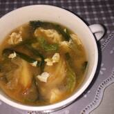 ニラとキムチのみそ汁