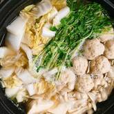 ユズコショウ風味の鶏つくね鍋