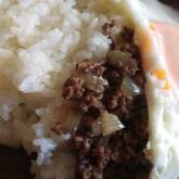 ひき肉と野菜たっぷりの丼ぶり ご飯がススム！