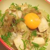 鶏肉のすき焼き丼