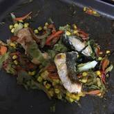 ホットプレートで！たっぷり野菜と鮭のチャンチャン焼き