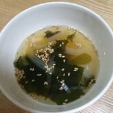 ネギワカメスープ